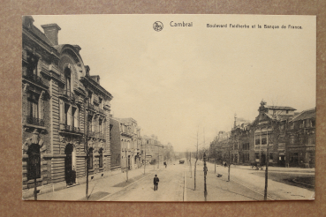 Ansichtskarte AK Cambrai 1910-1920 Boulevard Faidherbe Bank Architektur Geschäfte Ortsansicht Frankreich France 59 Nord